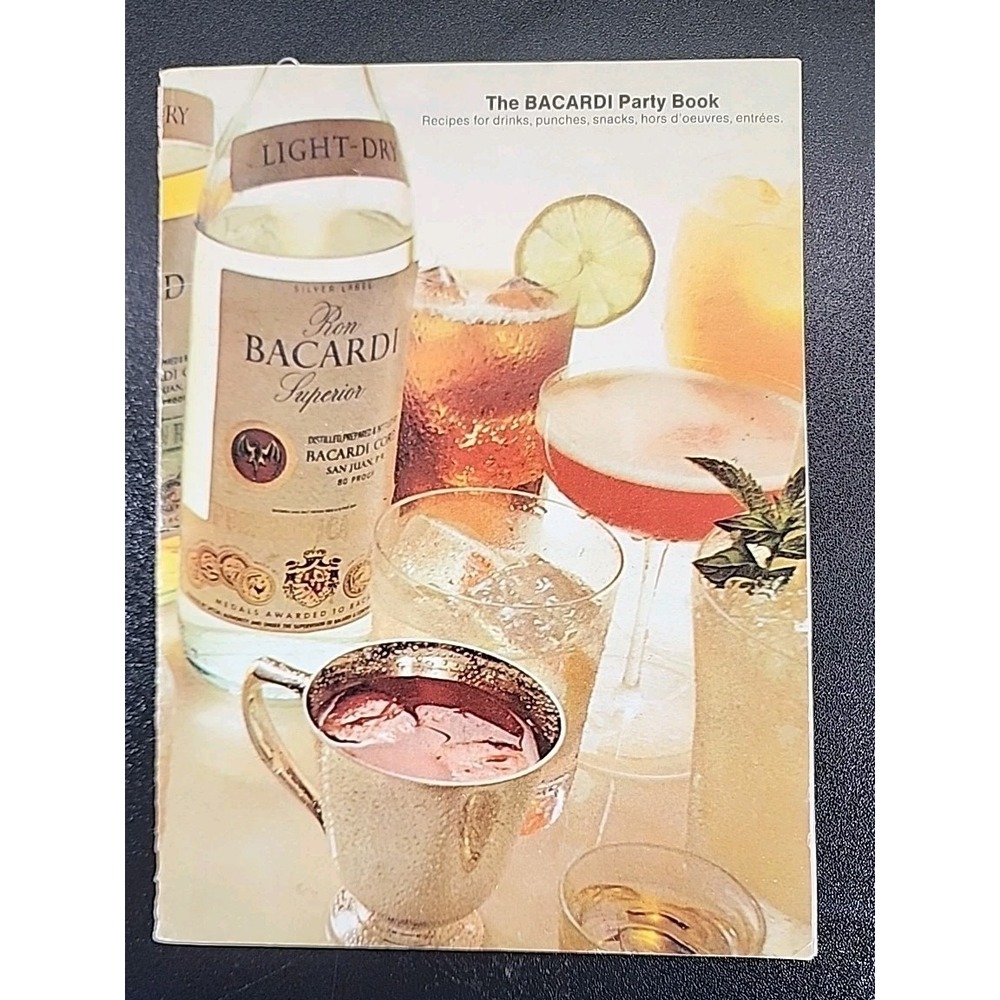 The Bacardi Party Book: Drinks, Punches, Snacks, Desserts‎ Booklet 1976 Vintage